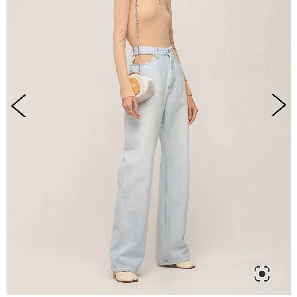 Maison Martin Margiela cutout wide leg jeans NWT